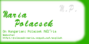 maria polacsek business card